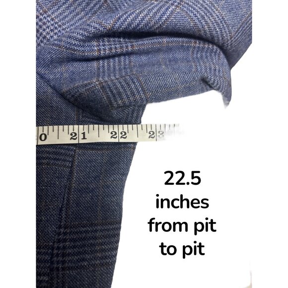 Rodd & Gunn Wool Blend Blazer Men’s L Blue Glen Plaid Check Sport Coat Woven - Picture 10 of 12